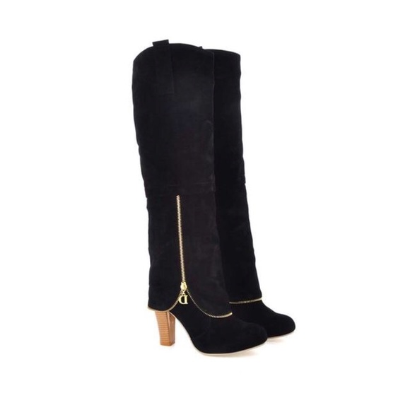 Enmayer Shoes - Enmayer knee-high fold over boots